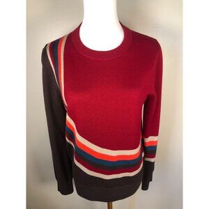 Trina Turk 100% Merino Wool Crewneck Multicolor Sweater Size S